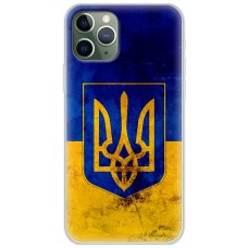 Чохол для iPhone 11 Pro Max MixCase патріотичні Герб на тлі Прапора