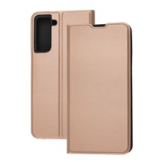 Чохол книжка Samsung Galaxy S21 (G991) Yo рожево-золотистий