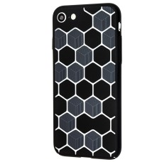 Чохол Cococ для iPhone 7/8 матове покриття ромбики чорний