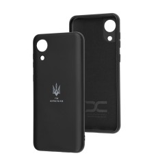 Чохол для Samsung Galaxy A03 Core (A032) Silicone Full Тризуб чорний