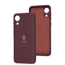 Чохол для Samsung Galaxy A03 Core (A032) Silicone Full Тризуб бордовий