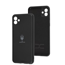 Чохол для Samsung Galaxy A04 (A045) Silicone Full Тризуб чорний