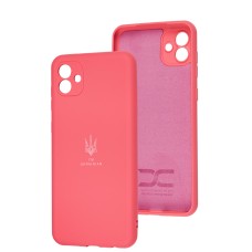 Чохол для Samsung Galaxy A04 (A045) Silicone Full Тризуб малиновий