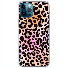 Чохол для iPhone 13 Pro Max MixCase Леопард рожево-жовтогарячий