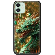 Чохол для iPhone 12 mini MixCase Новий рік green Dragon