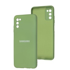 Чохол для Samsung Galaxy A03s (A037) Full camera м'ятний / mint