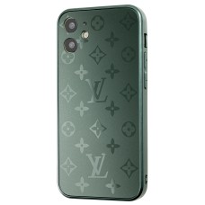 Чохол для iPhone 12 mini glass LV зелений