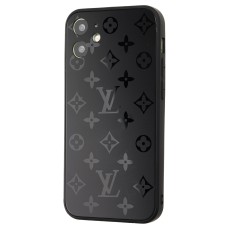 Чохол для iPhone 12 mini glass LV чорний