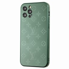 Чохол для iPhone 12 Pro glass LV зелений