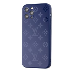 Чохол для iPhone 12 Pro glass LV синій
