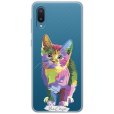 Чохол для Samsung Galaxy A02 (A022) Mixcase кольоровий котик