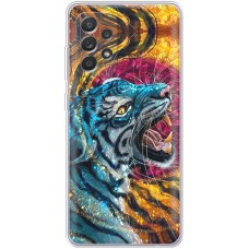 Чохол для Samsung Galaxy A13 (A135) MixCase звірі білий тигр у квітах