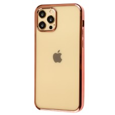 Чохол для iPhone 12 / 12 Pro Glossy edging рожево-золотистий