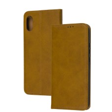 Чохол книжка для Xiaomi Redmi 9A Black magnet коричневий