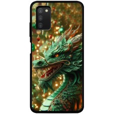 Чохол для Samsung Galaxy A03s (A037) MixCase Новий рік green Dragon