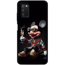 Чохол для Samsung Galaxy A03s (A037) MixCase Новий рік гламурний Міккі