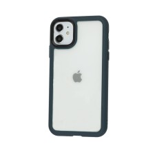 Чохол для iPhone 11 Metal Buttons темно-зелений