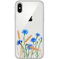 Чохол для iPhone Xs Max Mixcase квіти волошки в пшениці