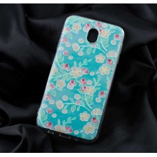Чохол для Samsung Galaxy J7 2017 (J730) блакитні квіти