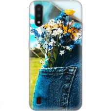 Чохол для Samsung Galaxy A01 (A015) MixCase патріотичні квіти України