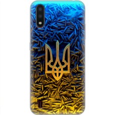 Чохол для Samsung Galaxy A01 (A015) MixCase патріотичні Тризум серед куль