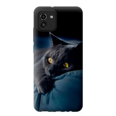 Чохол для Samsung Galaxy A03 (A035) Mixcase тварини кіт на подушці