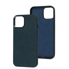 Чохол для iPhone 14 Leather croco full green
