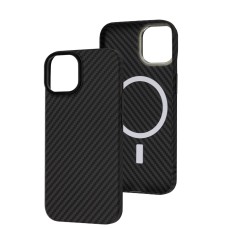 Чохол для iPhone 15 Carbon MagSafe black