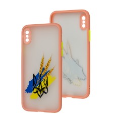 Чохол для iPhone X / Xs LikGus Totu camera рожевий патріотичні