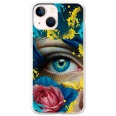 Чохол для iPhone 13 mini MixCase патріотичні Синє жіноче око