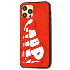 Чохол для iPhone 12 / 12 Pro Sneakers Brand sup червоний / білий