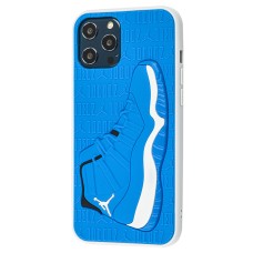 Чохол для iPhone 12 Pro Max Sneakers Brand jordan синій/білий