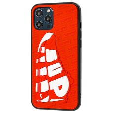 Чохол для iPhone 12 Pro Max Sneakers Brand sup червоний/білий