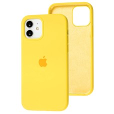 Чохол для iP 12 / 12 Pro Square Full silicone жовтий / neon yellow