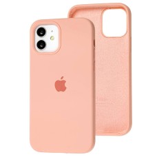 Чохол для iPhone 12/12 Pro Square Full silicone рожевий / pink