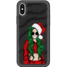 Чохол для iPhone X / Xs MixCase Новий рік Merry Christmas girl