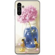Чохол для Samsung Galaxy A14 MixCase стрази Little Boy and Girl