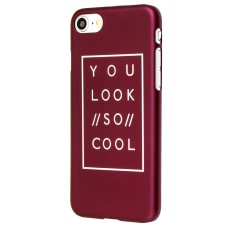 Чохол Daring для iPhone 7/8 бордовий you look