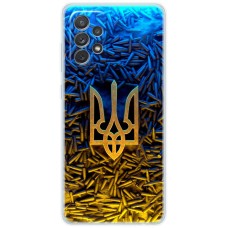 Чохол для Samsung Galaxy A13 (A135) MixCase патріотичні Тризум серед куль