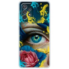 Чохол для Samsung Galaxy A13 (A135) MixCase патріотичні Синє жіноче око