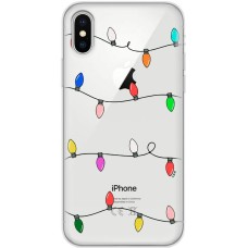 Чохол для iPhone X / Xs MixCase Новий рік кольорова гірлянда