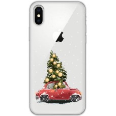 Чохол для iPhone X / Xs MixCase Новий рік ялинка їде додому