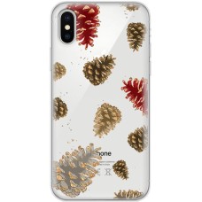 Чохол для iPhone X / Xs MixCase Новий рік ялинові шишки