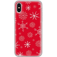 Чохол для iPhone X / Xs MixCase Новий рік паттерн сніжинки