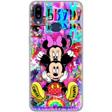 Чохол для Samsung Galaxy A10s (A107) MixCase графіті Mickey and Minnie mouse
