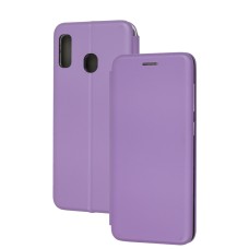 Чохол книжка Premium для Samsung Galaxy A20/A30 світло-бузковий