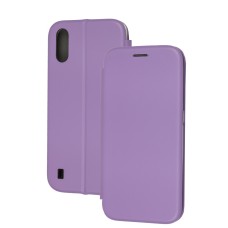 Чохол книжка Premium для Samsung Galaxy A01 (A015) світло-бузковий