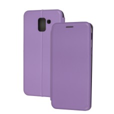 Чохол книжка Premium для Samsung Galaxy J6 2018 (J600) світло-бузковий