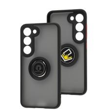 Чохол для Samsung Galaxy S23 (S911) LikGus Edging Ring чорний / червоний