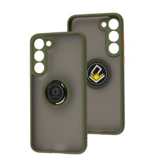 Чохол для Samsung Galaxy S23+ (S916) LikGus Edging Ring хакі